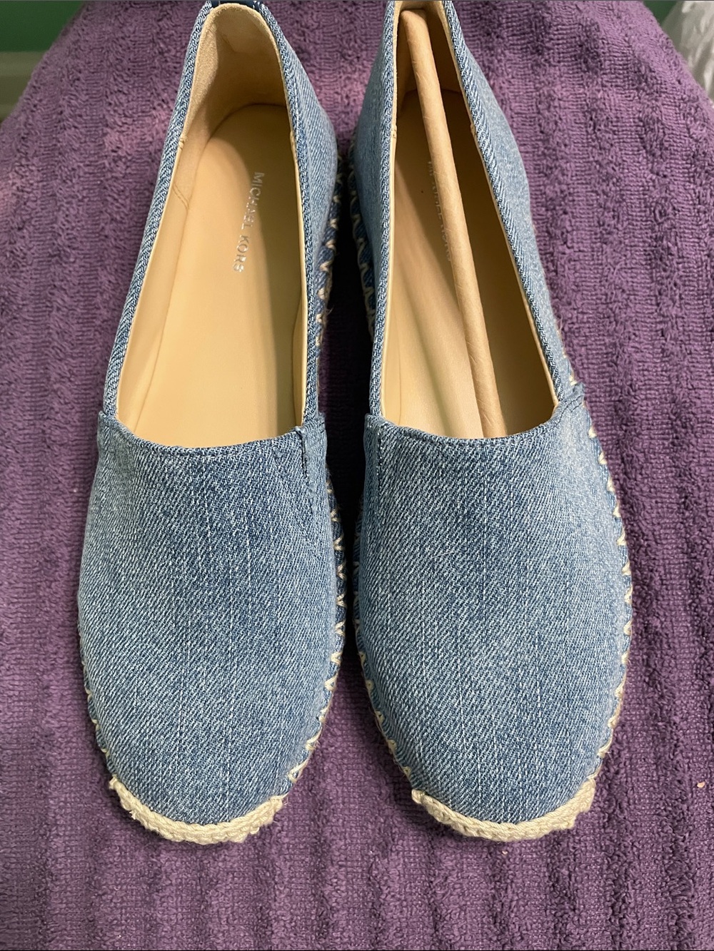 BRAND NEW!!!! Michael Kors Light Blue Denim Espadrille Flats